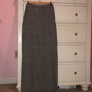 Plain gray maxi skirt n